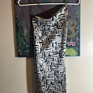 Black and White Zebra Print Dress